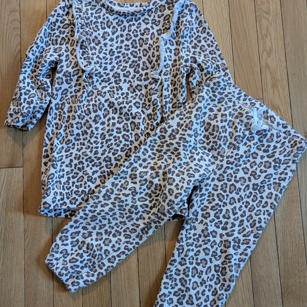 Kids Leopard Print Pajama Set